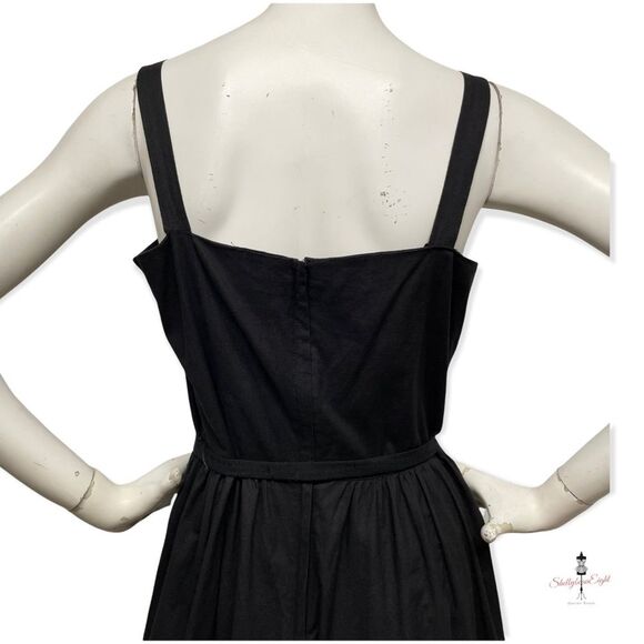 VINTAGE 70s 80s Embroidered BUTTERFLIES Folk Art Peasant Sun Dress Boho 8 10 M - Picture 14 of 16